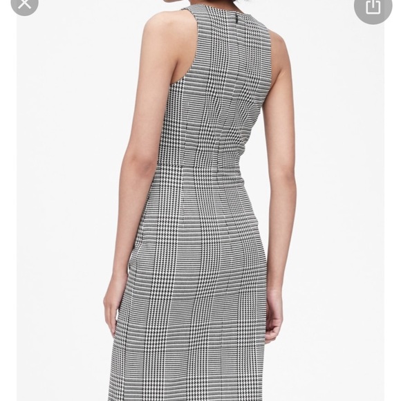 Banana Republic Plaid Bi-Stretch Sheath Dress NEW - Picture 3 of 11
